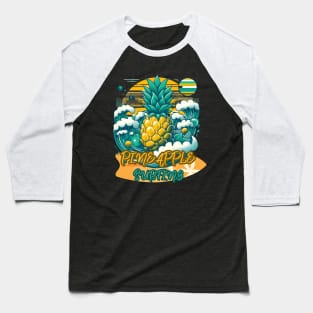 Pineapple Surfing Baseball T-Shirt